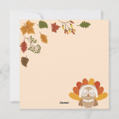 Happy Thanksgiving Feiertagskarte (Rückseite)