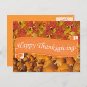 Happy Thanksgiving Feiertagspostkarte (Vorne/Hinten)