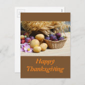 Happy Thanksgiving Feiertagspostkarte (Vorne/Hinten)