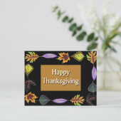 Happy Thanksgiving Feiertagspostkarte (Stehend Vorderseite)