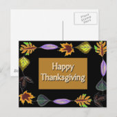 Happy Thanksgiving Feiertagspostkarte (Vorne/Hinten)