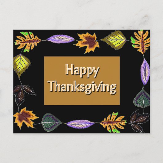 Happy Thanksgiving Feiertagspostkarte (Vorderseite)