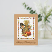 Happy Thanksgiving Feiertagspostkarte (Stehend Vorderseite)