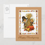 Happy Thanksgiving Feiertagspostkarte (Vorne/Hinten)