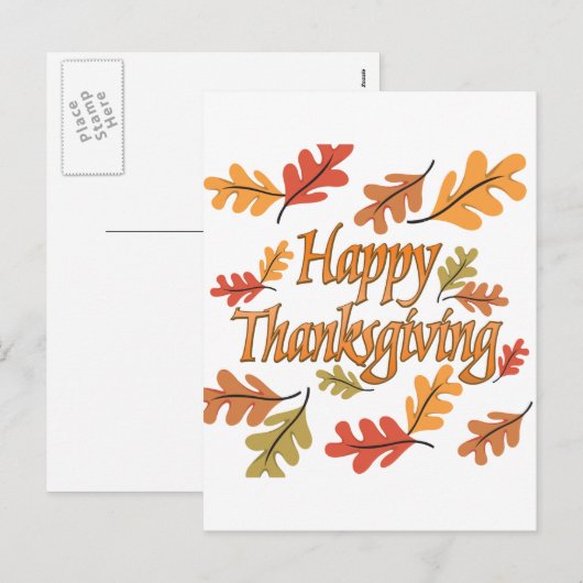 Happy Thanksgiving Feiertagspostkarte (Vorne/Hinten)