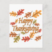 Happy Thanksgiving Feiertagspostkarte (Vorderseite)