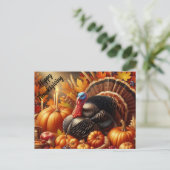 Happy Thanksgiving Feiertagspostkarte (Stehend Vorderseite)