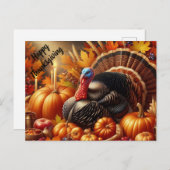 Happy Thanksgiving Feiertagspostkarte (Vorne/Hinten)