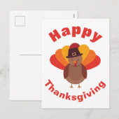 Happy Thanksgiving Feiertagspostkarte (Vorne/Hinten)