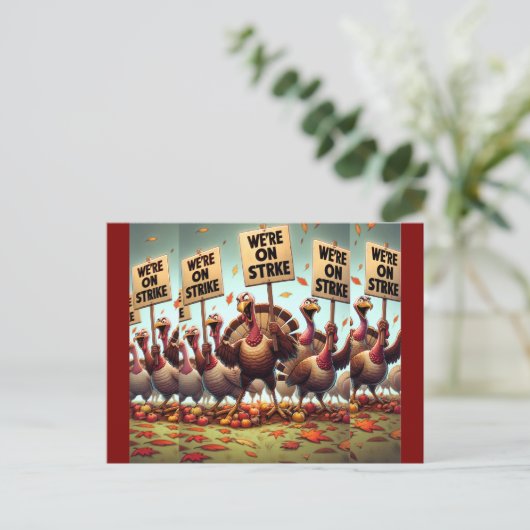 Happy Thanksgiving Feiertagspostkarte (Stehend Vorderseite)