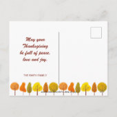 Happy Thanksgiving Feiertagspostkarte (Rückseite)