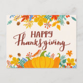 Happy Thanksgiving Feiertagspostkarte (Vorderseite)