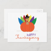 Happy Thanksgiving Feiertagspostkarte (Vorne/Hinten)
