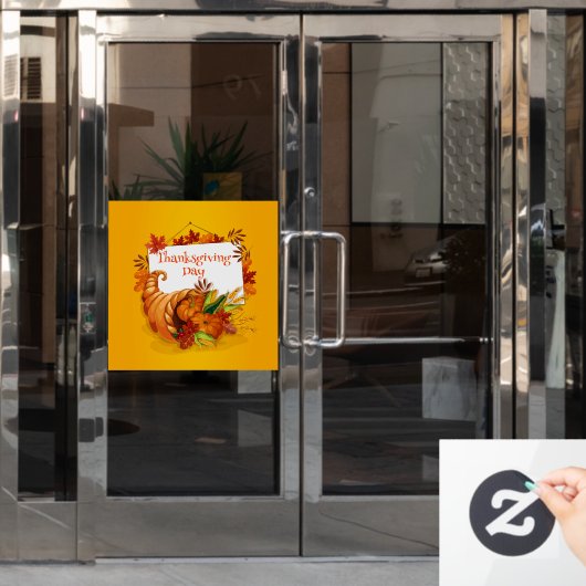 Happy Thanksgiving Fensteraufkleber (Büro Tür)
