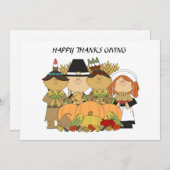 Happy Thanksgiving-Flachkarte Feiertagskarte (Vorne/Hinten)