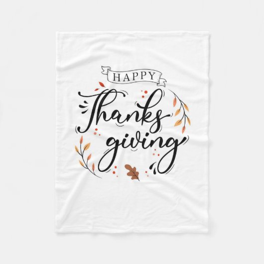 Happy Thanksgiving Fleecedecke (Vorderseite)