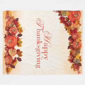 Happy Thanksgiving Fleecedecke (Vorderseite (Horizontal))