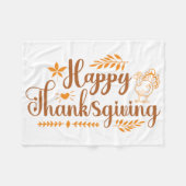 Happy Thanksgiving Fleecedecke (Vorderseite (Horizontal))