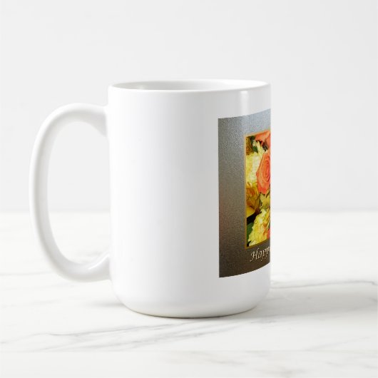 Happy Thanksgiving Floral Kaffeetasse (Links)