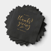 Happy Thanksgiving Foil Stamps Napkins Servietten Mit Folie (Insitu (Gestapelt))