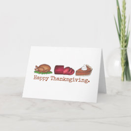 Happy Thanksgiving Food Türkei Cranberry Pie Food Feiertagskarte