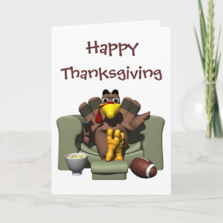 Happy Thanksgiving Football Card Feiertagskarte
