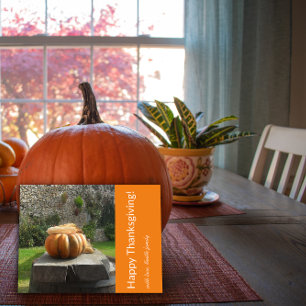 Happy Thanksgiving Foto Ankündigung Postkarte