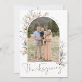 Happy Thanksgiving-Fotokarte Feiertagskarte (Vorderseite)