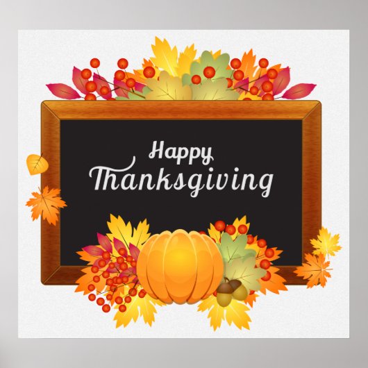 Happy Thanksgiving Frame Poster (Vorne)