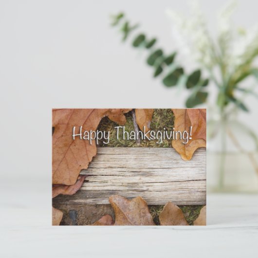 Happy Thanksgiving! Frame with room for your photo Postkarte (Stehend Vorderseite)