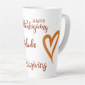 Happy Thanksgiving, Friendsgiving Monogram | Milchtasse (Rechte Ecke)