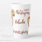 Happy Thanksgiving, Friendsgiving Monogram | Milchtasse (Vorderseite)
