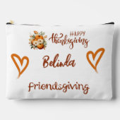 Happy Thanksgiving, Friendsgiving Monogram | Zubehörtasche (Vorderseite)