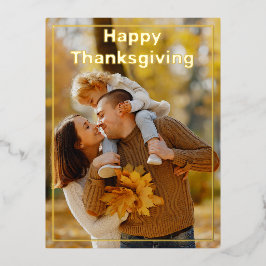 Happy Thanksgiving Full Foto Folien Feiertagspostkarte