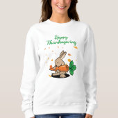 Happy Thanksgiving Funny Rabbit Sweatshirt (Vorderseite)