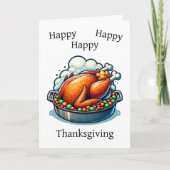 Happy Thanksgiving | Funny Stuffing Pun Karte (Vorderseite)