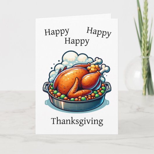 Happy Thanksgiving | Funny Stuffing Pun Karte (Vorderseite)