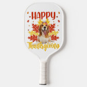 Happy Thanksgiving Funny Turkey Beagle Lover Pickleball Schläger (Rückseite)