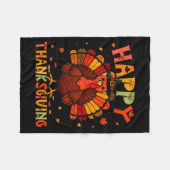 Happy Thanksgiving Funny Turkey Day Family Dinner  Fleecedecke (Vorderseite (Horizontal))