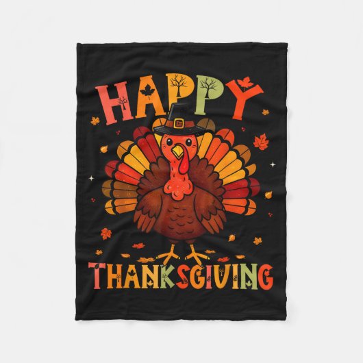 Happy Thanksgiving Funny Turkey Day Family Dinner  Fleecedecke (Vorderseite)