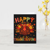 Happy Thanksgiving Funny Turkey Day Family Dinner  Karte (Gelbe Blume)