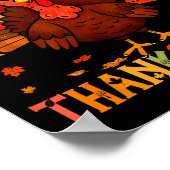 Happy Thanksgiving Funny Turkey Day Family Dinner  Poster (Ecke)