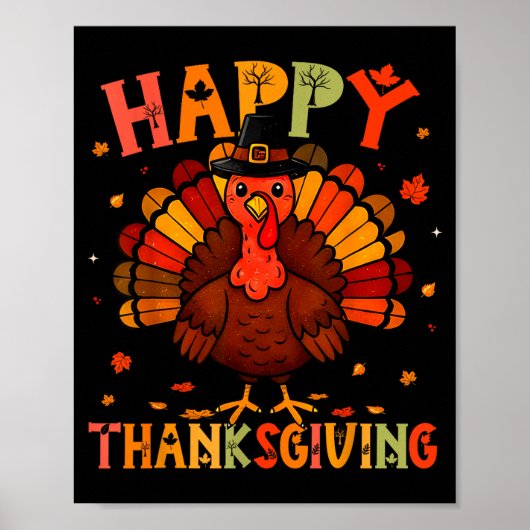 Happy Thanksgiving Funny Turkey Day Family Dinner  Poster (Vorne)