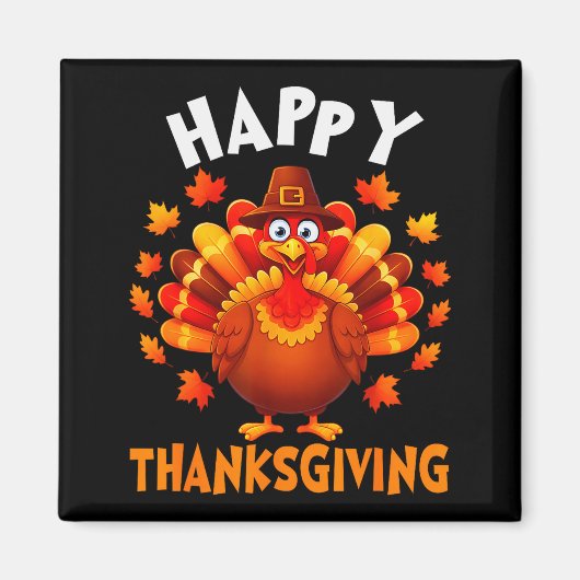Happy Thanksgiving Funny Turkey Family Dinner Than Magnet (Vorne)