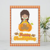 Happy Thanksgiving für Daughters Karte (Stehend Vorderseite)