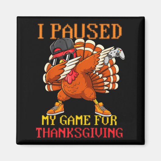 Happy Thanksgiving Gaming Fall Turkey Gamer Boys K Magnet (Vorne)