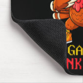 Happy Thanksgiving Gaming Fall Turkey Gamer Boys K Mousepad (Ecke)