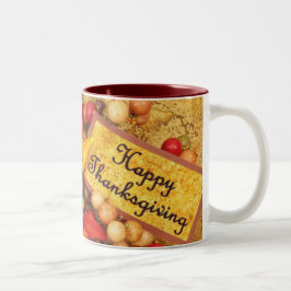 Happy Thanksgiving Garden Zweifarbige Tasse