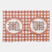 Happy Thanksgiving Gefühl gesegnet Retro-Zeichen Geschirrtuch (Horizontal)