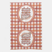 Happy Thanksgiving Gefühl gesegnet Retro-Zeichen Geschirrtuch (Vertikal)